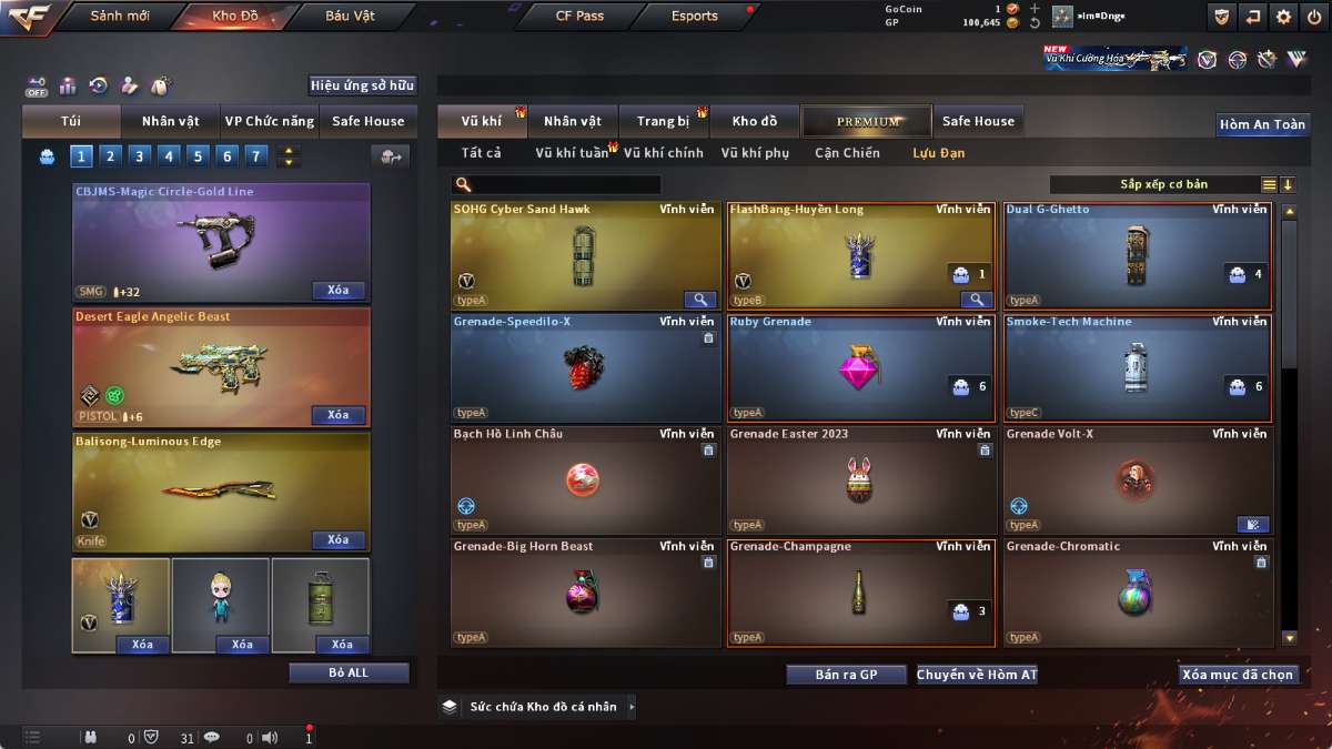 shop acc cf uy tin gia re
